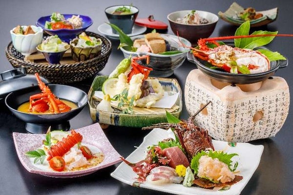 まるごと2尾(約400g)使用!豪快!和歌山産イセエビ尽くしフルコースと関西随一!すすきの生石高原【田原本・大和八木・橿原神宮・五位堂発】1